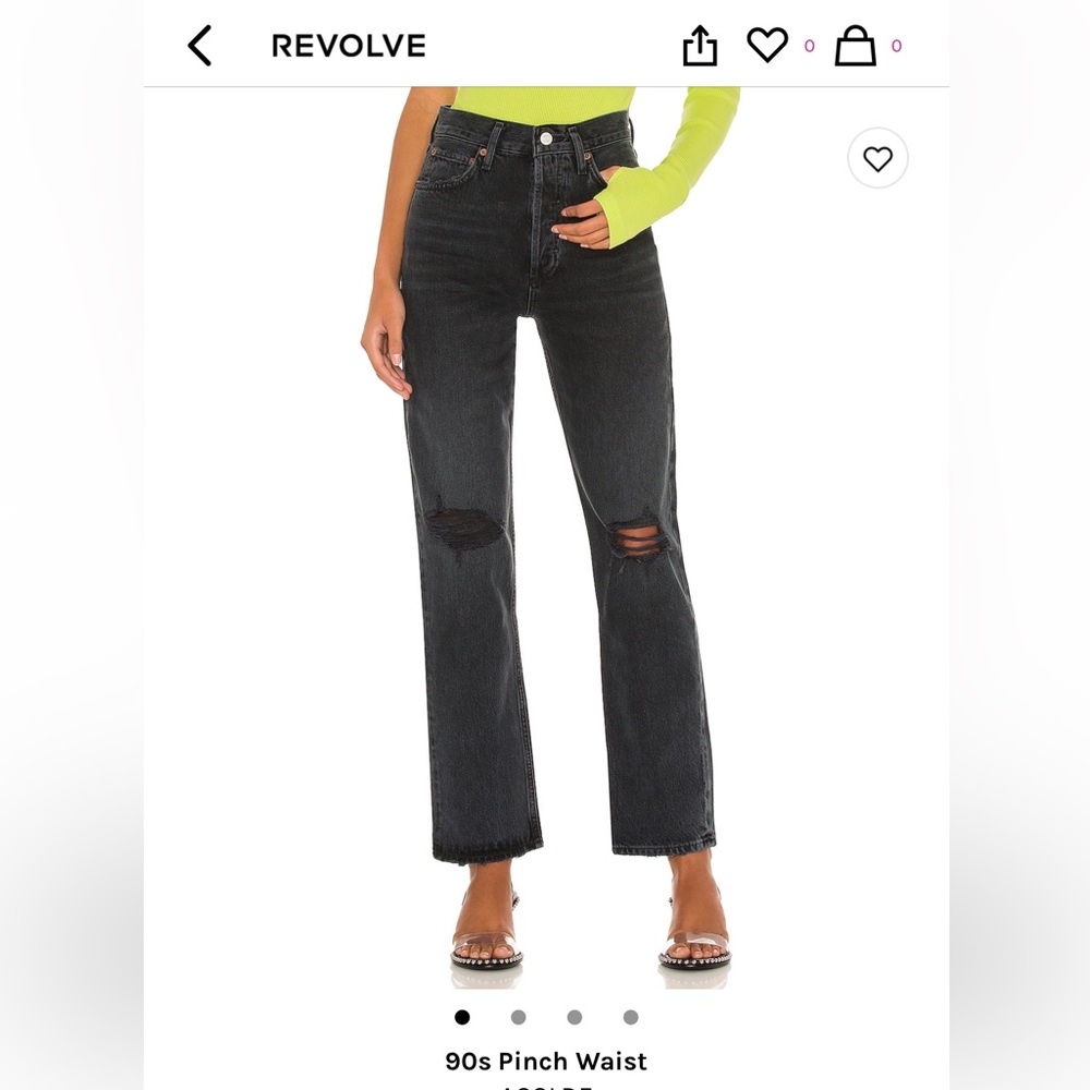 Agoldes 90s Black Denim Jeans - Light Wash Sz 23